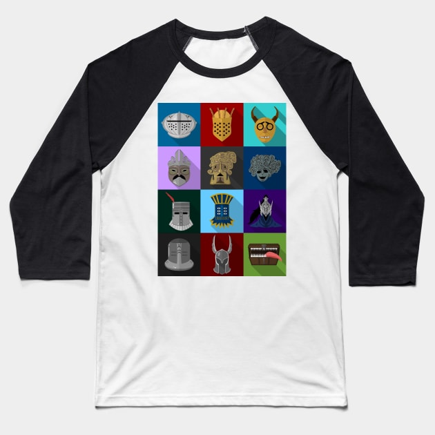 Dark Souls - Flat Helms Baseball T-Shirt by DigitalCleo